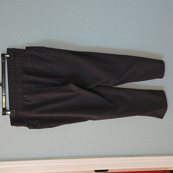 PRANA Black Cropped Drawstring Waist Pull On Pants Front Pockets Sz Medium - Picture 4 of 8